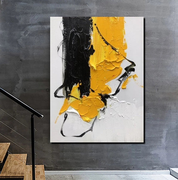 Acrylic Paintings Behind Sofa, Abstract Paintings for Bedroom, Palette Knife Canvas Art, Contemporary Canvas Wall Art, Buy Paintings Online-Silvia Home Craft