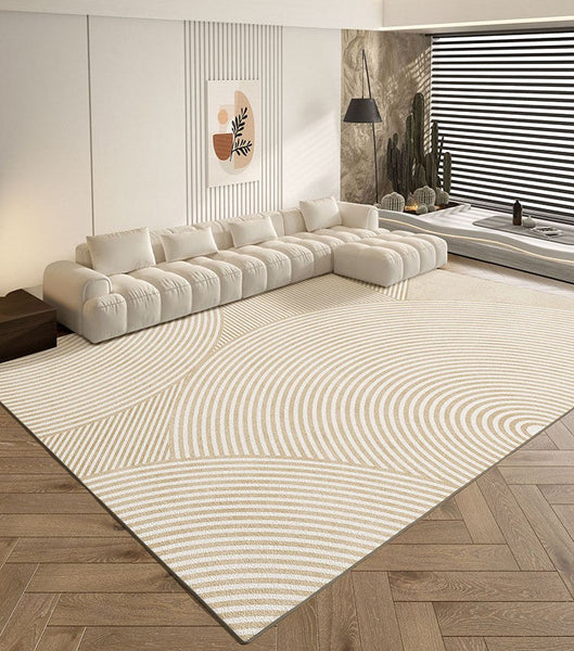 Abstract Modern Rugs for Living Room, Contemporary Modern Rugs Next to Bed, Modern Rugs under Dining Room Table, Simple Geometric Carpets for Kitchen-Silvia Home Craft