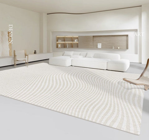 Thick Modern Rugs for Living Room, Soft Floor Carpets under Dining Room Table, Modern Rugs for Dining Room, Abstract Geometric Modern Rugs-Silvia Home Craft