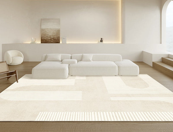Living Room Modern Rugs, Soft Floor Carpets for Dining Room, Modern Living Room Rug Placement Ideas, Contemporary Area Rugs for Bedroom-Silvia Home Craft