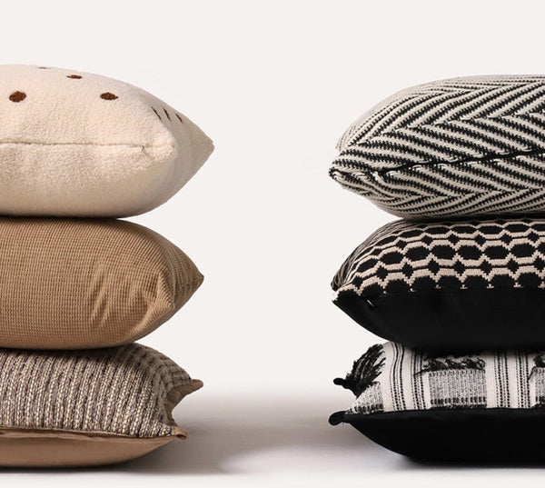 Geometric Modern Sofa Pillows, Decorative Pillows for Couch, Contemporary Throw Pillows, Modern Pillows for Dining Room, Modern Sofa Pillows-Silvia Home Craft