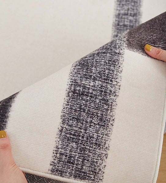 Geometric Contemporary Modern Rugs Next to Bed, Modern Carpets for Office, Abstract Area Rugs for Living Room, Modern Soft Rugs under Dining Room Table-Silvia Home Craft