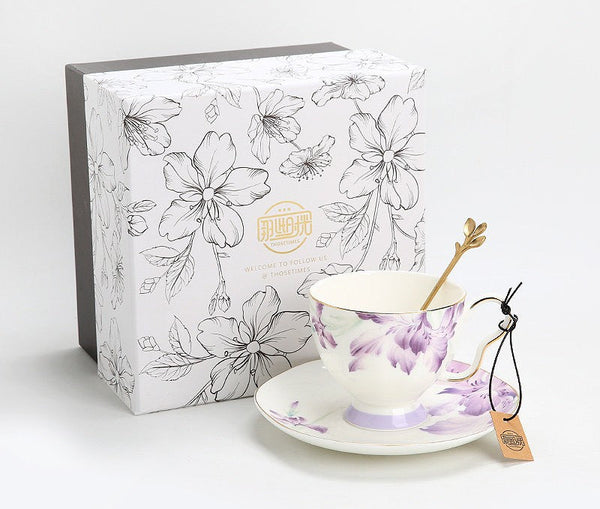 Luxury Tea Cup with Saucer, Elegant Coffee Cup, Porcelain Coffee Cup, Ceramic Tea Cup Set, Porcelain Tea cups, British Tea Cup Set, Afternoon Tea Cup with Saucer Set-Silvia Home Craft