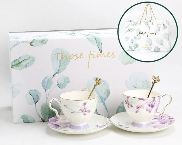 Luxury Tea Cup with Saucer, Elegant Coffee Cup, Porcelain Coffee Cup, Ceramic Tea Cup Set, Porcelain Tea cups, British Tea Cup Set, Afternoon Tea Cup with Saucer Set-Silvia Home Craft