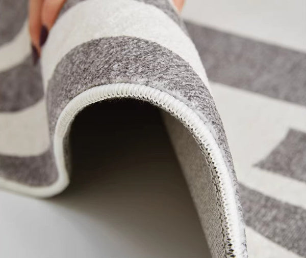 Large Geometric Rugs, Contemporary Area Rugs for Dining Room, Modern Rugs for Living Room, Gray Modern Rugs for Bedroom-Silvia Home Craft