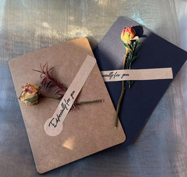 Creative Birthday Greeting Card, Wedding Greeting Card, Unique Anniversary Greeting Card, Beautiful Valentine's Day Greeting Card, Original Handmade Dried Flower Greeting Cards-Silvia Home Craft