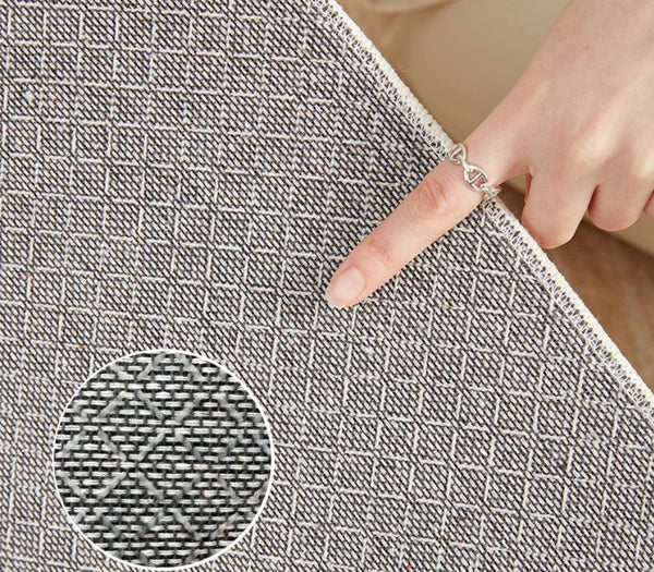 Modern Runner Rugs Next to Bed, Contemporary Runner Rugs for Living Room, Blue Runner Rugs for Hallway, Bathroom Runner Rugs, Kitchen Runner Rugs-Silvia Home Craft