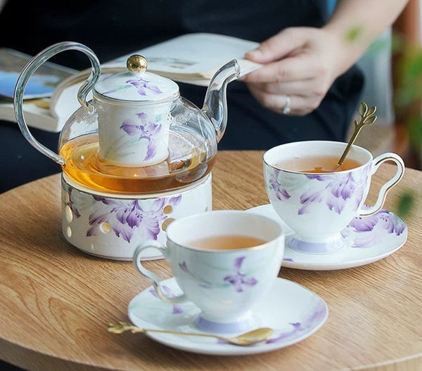 Luxury Tea Cup with Saucer, Elegant Coffee Cup, Porcelain Coffee Cup, Ceramic Tea Cup Set, Porcelain Tea cups, British Tea Cup Set, Afternoon Tea Cup with Saucer Set-Silvia Home Craft