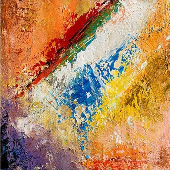 Hand Painted Acrylic Painting, Wall Art Painting for Living Room, Modern Contemporary Artwork, Acrylic Paintings for Dining Room-Silvia Home Craft