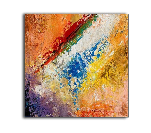 Hand Painted Acrylic Painting, Wall Art Painting for Living Room, Modern Contemporary Artwork, Acrylic Paintings for Dining Room-Silvia Home Craft