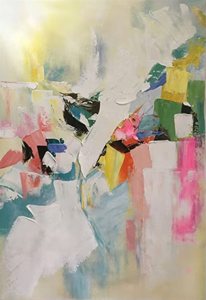 Large Canvas Art Ideas, Large Painting for Living Room, Contemporary Acrylic Art Painting, Buy Large Paintings Online, Simple Modern Art-Silvia Home Craft