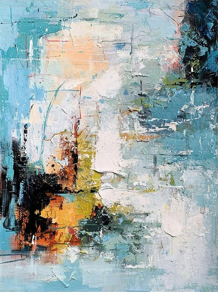 Extra Large Acrylic Painting, Modern Contemporary Abstract Artwork, Simple Modern Art, Living Room Wall Art Painting, Palette Knife Paintings-Silvia Home Craft
