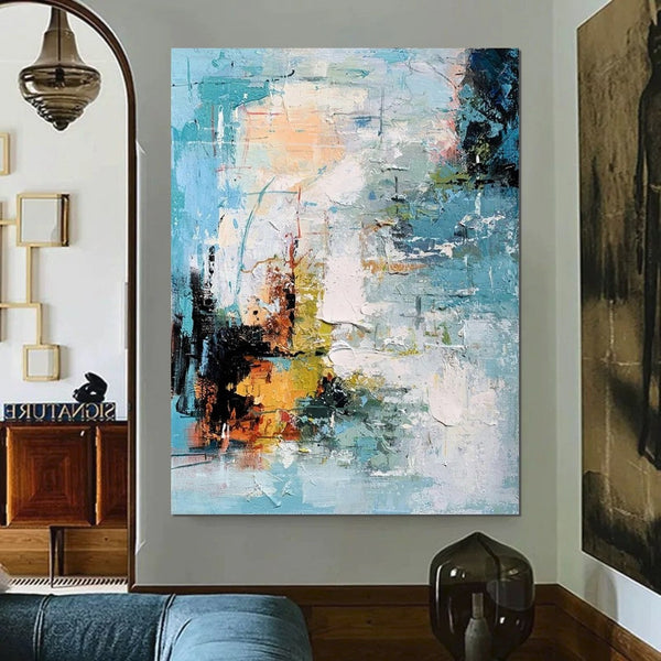 Extra Large Acrylic Painting, Modern Contemporary Abstract Artwork, Simple Modern Art, Living Room Wall Art Painting, Palette Knife Paintings-Silvia Home Craft