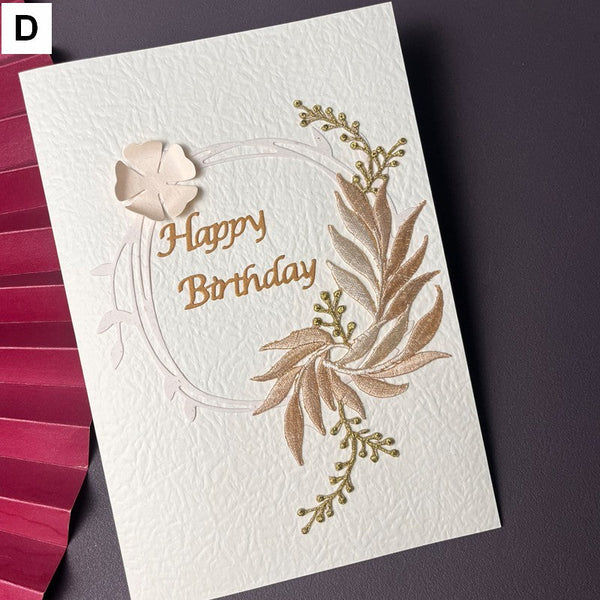 Beautiful Greeting Cards to Friends, Embroidery Greeting Cards, Creative Birthday Greeting Card, Original Handmade Embroidery Greeting Cards-Silvia Home Craft