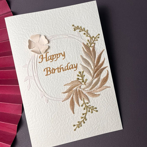 Beautiful Greeting Cards to Friends, Embroidery Greeting Cards, Creative Birthday Greeting Card, Original Handmade Embroidery Greeting Cards-Silvia Home Craft