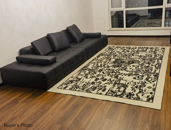 Contemporary Modern Rugs for Living Room, Soft Rugs under Coffee Table, Thick French Style Modern Rugs for Interior Design, Modern Rugs for Dining Room-Silvia Home Craft