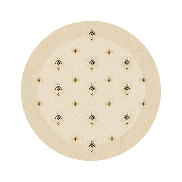 Bedroom Modern Round Rugs, Modern Rug Ideas for Living Room, Dining Room Contemporary Round Rugs, Circular Modern Rugs under Chairs-Silvia Home Craft