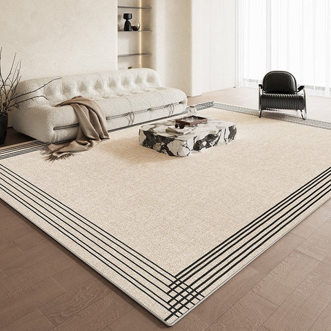 Contemporary Abstract Rugs for Dining Room, Modern Rug Ideas for Living Room, Bedroom Floor Rugs, Simple Abstract Rugs for Living Room-Silvia Home Craft