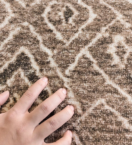 Large Modern Rugs for Living Room, Brown Modern Rug Ideas for Bedroom, Abstract Geometric Modern Rugs, Modern Rugs for Dining Room-Silvia Home Craft