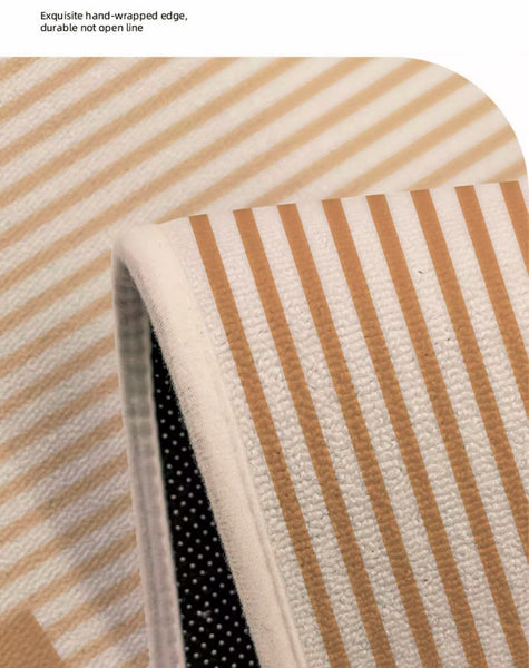 Living Room Contemporary Modern Rugs, Modern Area Rugs for Bedroom, Geometric Round Rugs for Dining Room, Circular Modern Rugs under Chairs-Silvia Home Craft