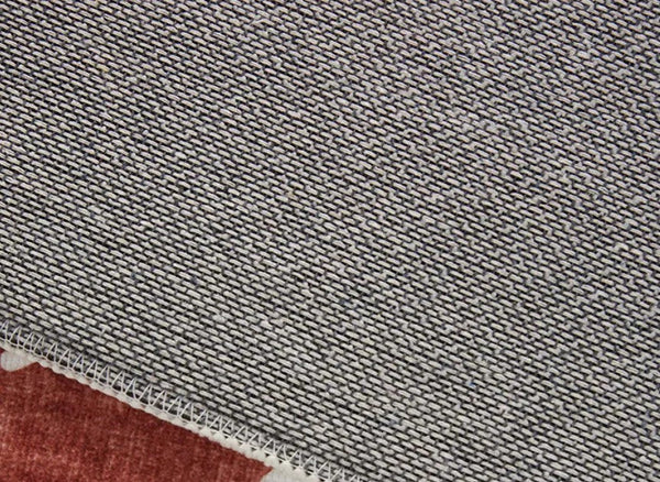 Contemporary Modern Rugs for Dining Room, Red Mid Century Modern Rugs for Living Room, Geometric Modern Rug Placement Ideas for Bedroom-Silvia Home Craft