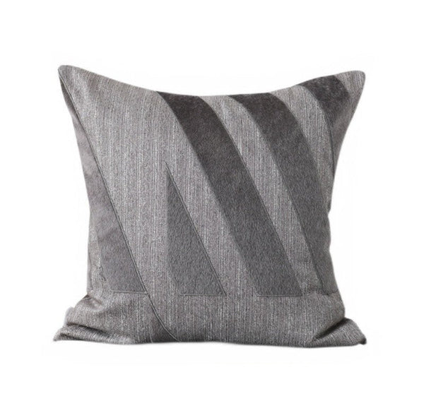 Modern Gray Throw Pillows for Couch, Decorative Throw Pillows, Modern Sofa Pillows, Simple Modern Throw Pillows for Living Room-Silvia Home Craft