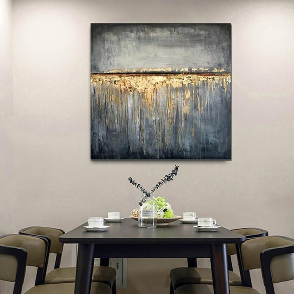 Extra Large Abstract Paintings on Canvas, Bedroom Wall Art Ideas, Simple Painting Ideas for Bedroom, Hand Painted Abstract Painting-Silvia Home Craft