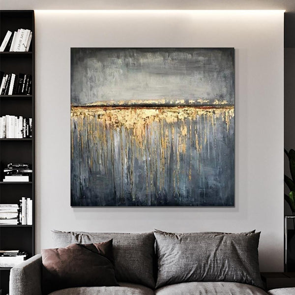 Extra Large Abstract Paintings on Canvas, Bedroom Wall Art Ideas, Simple Painting Ideas for Bedroom, Hand Painted Abstract Painting-Silvia Home Craft
