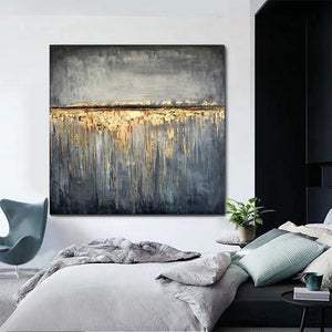 Extra Large Abstract Paintings on Canvas, Bedroom Wall Art Ideas, Simple Painting Ideas for Bedroom, Hand Painted Abstract Painting-Silvia Home Craft
