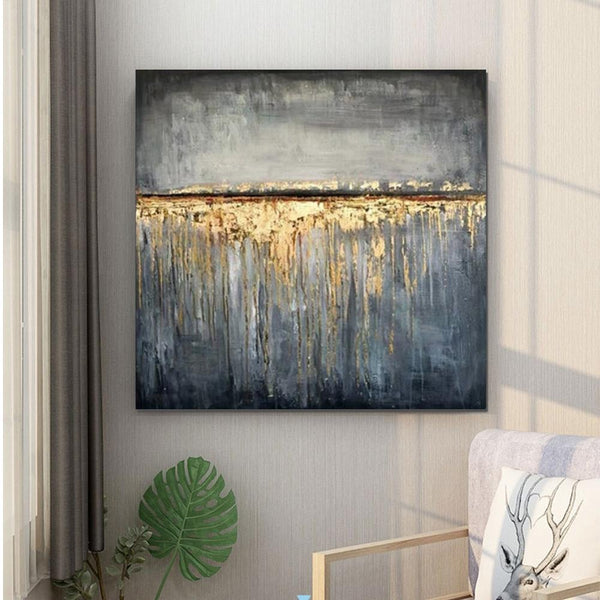 Extra Large Abstract Paintings on Canvas, Bedroom Wall Art Ideas, Simple Painting Ideas for Bedroom, Hand Painted Abstract Painting-Silvia Home Craft
