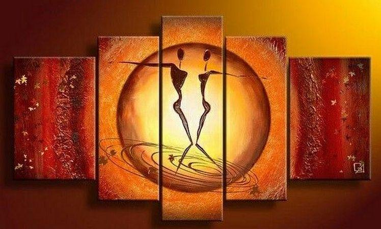 Large Acrylic Art Painting, Dancing Figure Painting, Bedroom Canvas Painting, Buy Art Online-Silvia Home Craft