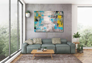 Extra Large Paintings, Wall Painting Acrylic Abstract Art, Simple Acrylic Paintings, Modern Abstract Acrylic Painting, Living Room Wall Painting-Silvia Home Craft