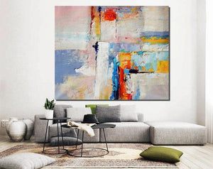 Large Paintings for Dining Room, Living Room Canvas Painting, Contemporary Abstract Art Paintings, Simple Acrylic Painting Ideas-Silvia Home Craft