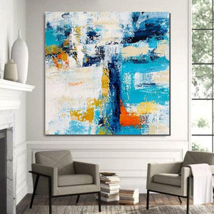 Huge Abstract Artwork, Extra Large Paintings for Living Room, Abstract Wall Art Paintings, Simple Modern Art, Modern Canvas Paintings for Bedroom-Silvia Home Craft