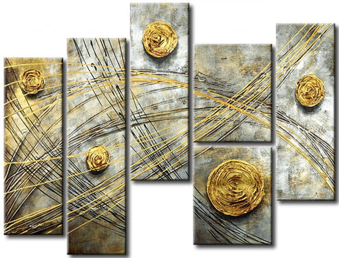Acrylic Painting on Canvas, Living Room Wall Art Paintings, Modern Painting, Contemporary Artwork-Silvia Home Craft