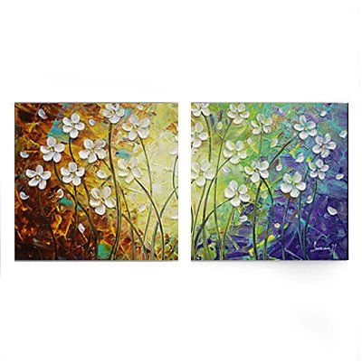 Flower Painting, Acrylic Flower Paintings, Bedroom Wall Art Painting, Modern Contemporary Paintings-Silvia Home Craft