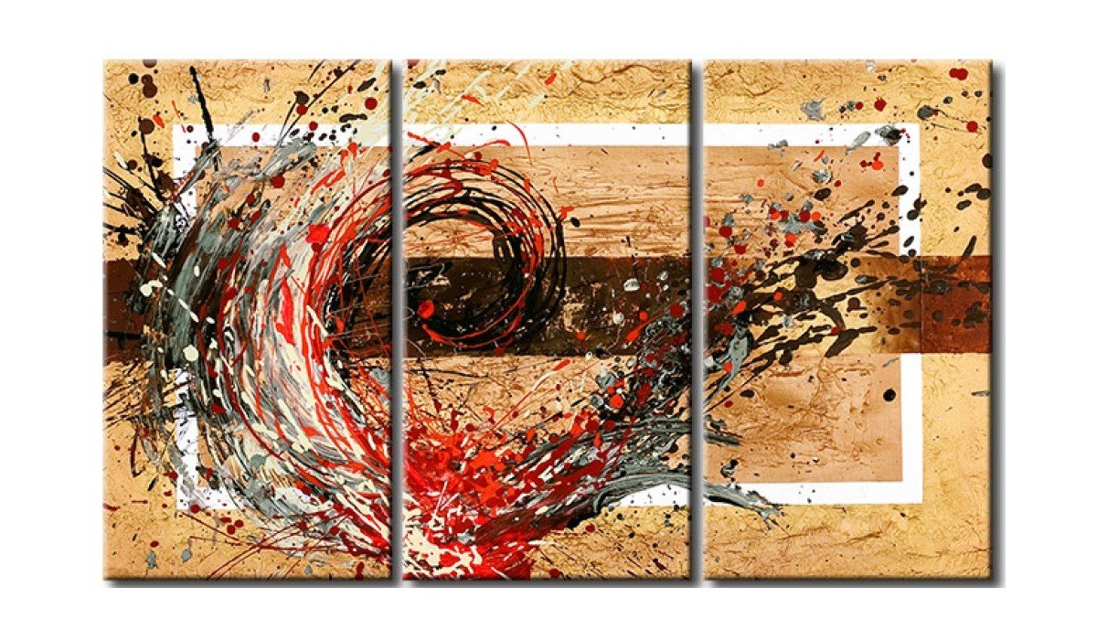 Abstract Acrylic Painting 3 Piece Set, Modern Contemporary Wall Art, Hand Painted Canvas Artwork