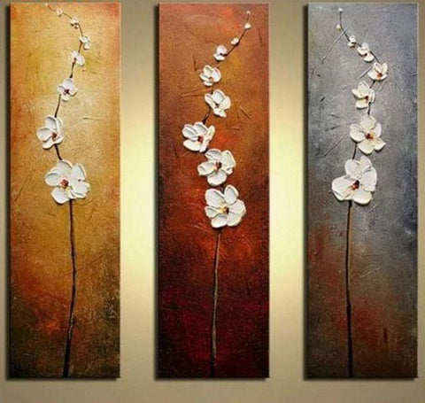 Acrylic Flower Paintings, Acrylic Wall Art Painting, Flower Abstract Painting, Dining Room Wall Art Ideas, Texture Painting, Acrylic Painting for Sale-Silvia Home Craft