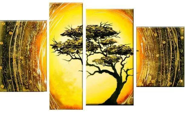Tree of Life Painting, Living Room Wall Art Paintings, Contemporary Art for Sale, Hand Painted Wall Art, Acrylic Painting on Canvas-Silvia Home Craft