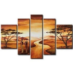Large Wall Art Paintings, African Women Figure Painting, Bedroom Canvas Painting, Living Room Wall Art Ideas, Landscape Canvas Paintings, Buy Art Online-Silvia Home Craft