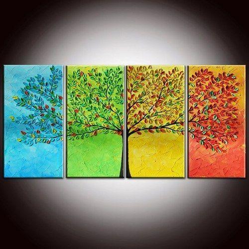Abstract Canvas Paintings, Tree of Life Painting, Heavy Texture Paintings, Extra Large Wall Art for Living Room, Large Painting for Sale-Silvia Home Craft