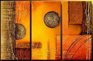 Heavy Texture Acrylic Painting, Dining Room Wall Art Paintings, 3 Piece Art Painting, Heavy Texture Paintings, Contemporary Wall Art Painting-Silvia Home Craft