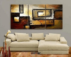 Abstract Painting for Sale, Canvas Painting for Dining Room, Living Room Wall Art Painting, Modern Paintings, 3 Piece Wall Art-Silvia Home Craft