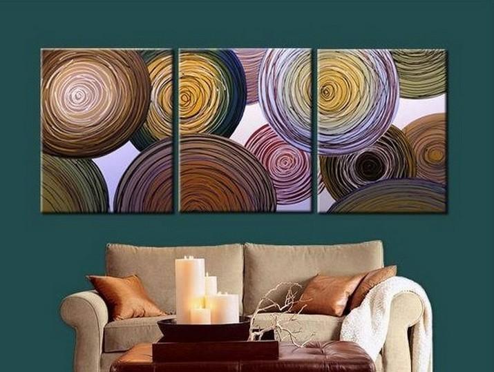 Wall Art, Large Painting, Abstract Canvas Painting, Abstract Painting, Living Room Wall Art, Modern Art, 3 Piece Wall Art, Ready to Hang-Silvia Home Craft