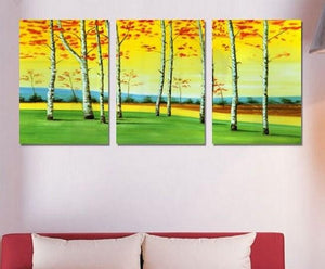 Landscape Painting, Autumn Art, Canvas Painting, Wall Art, Large Painting, Living Room Wall Art, Modern Art, 3 Piece Wall Art, Abstract Painting, Home Art Decor-Silvia Home Craft