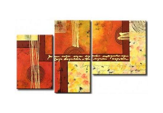 3 Piece Wall Art, Abstract Acrylic Paintings, Hand Painted Artwork, Acrylic Painting Abstract, Modern Wall Art Paintings-Silvia Home Craft