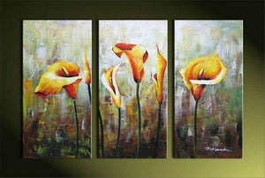Modern Wall Art Painting, Calla Lily Flower Paintings, Acrylic Flower Art, Flower Painting Abstract-Silvia Home Craft