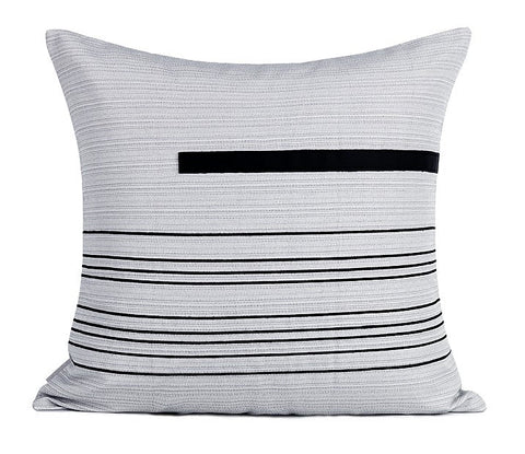 Modern Sofa Pillow, Simple Black and White Modern Throw Pillows, Throw Pillow for Couch, Decorative Throw Pillows, Throw Pillow for Living Room-Silvia Home Craft