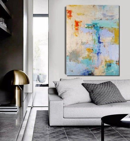 Extra Large Paintings for Bedroom, Abstract Acrylic Painting, Hand Painted Wall Painting, Modern Abstract Art-Silvia Home Craft