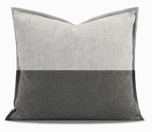 Simple Throw Pillow for Interior Design, Grey Black Decorative Throw Pillows, Modern Sofa Pillows, Contemporary Square Modern Throw Pillows for Couch-Silvia Home Craft